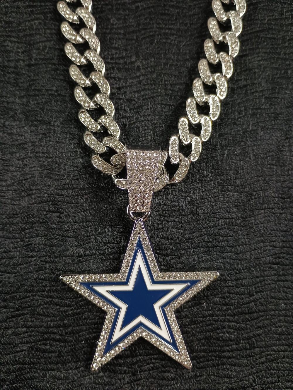 Dallas Cowboys Necklace Pendant Chain Link NFL Football Hip Hop Jewelry